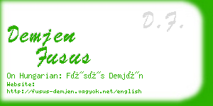 demjen fusus business card